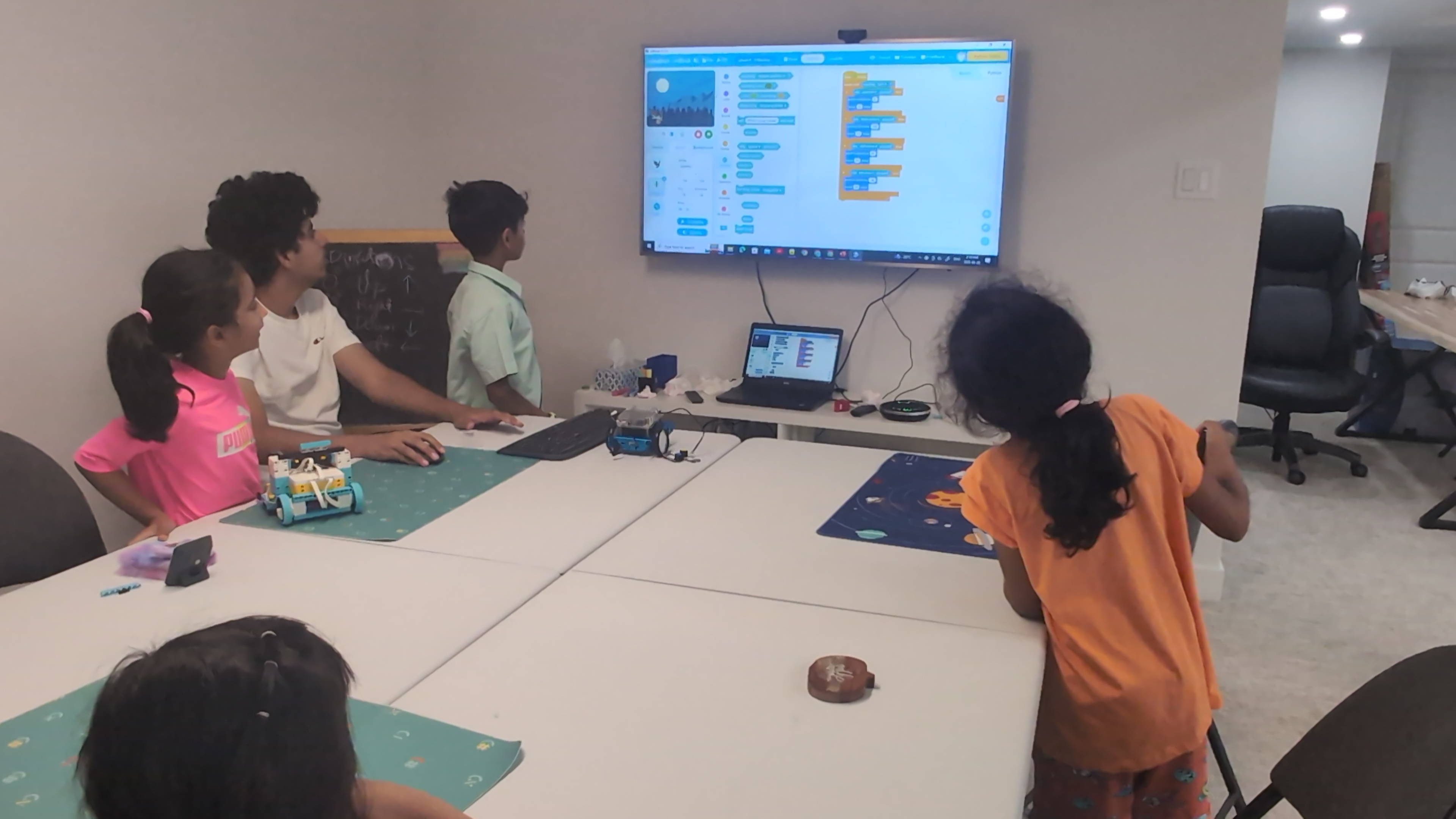 Ages 9-11 building Codes together